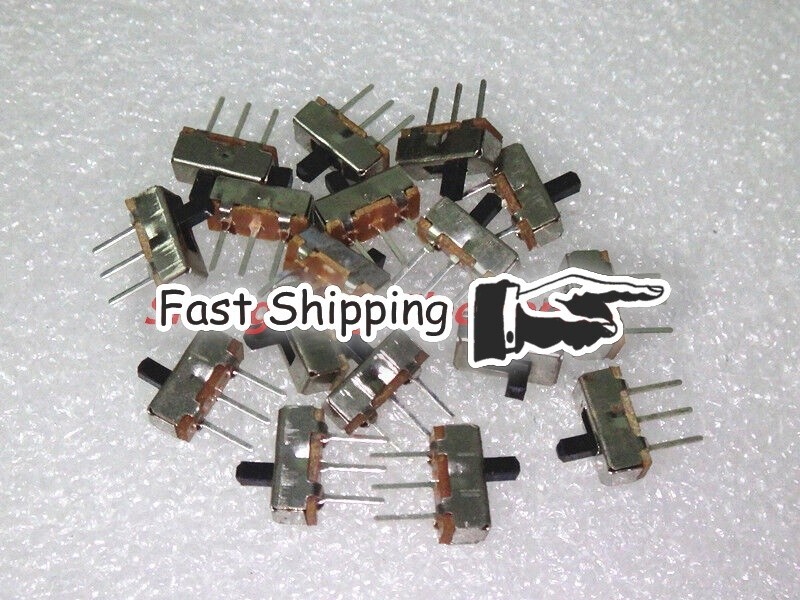 150-Pack Vertical Micro Slide Switch SS-12D00 – 3-Pin, 2-Position, 3mm Knob, SPDT, 0.5A 50V DC For PCB & Panel Mount
