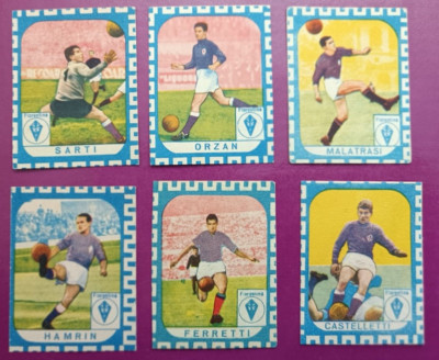 Fiorentina, 6 Figurines Edition Stork Collection 1961/62-NEW/Perfect/Edicola