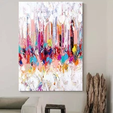 Colorful Canvas Art Handmade Oil Painting Abstract Home Wall Aesthetics Mural