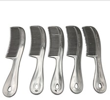 6xMustache Beard Combs Hair Styling Pocket Comb 6" Black Unbreakable Handle Hole
