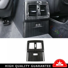 Rear Air Outlet Anti-Kick Panel Trim For BMW X1 F48 2020-2022 Black Wood Grain