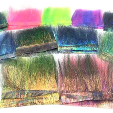 ICE DUB MINNOW BACK SHIMMER FRINGE - Hareline Fly Tying Material 11 Colors NEW!