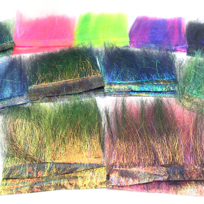 ICE DUB MINNOW BACK SHIMMER FRINGE - Hareline Fly Tying Material 11 Colors NEW!
