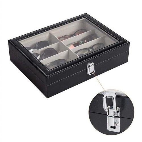 Caja de almacenamiento organizadora de 8 ranuras para gafas de sol con soporte para gafas - Imagen 8 de 14