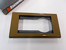 BTICINO LIVING CLASSIC ART. 4724MA PLACCA SCHUKO + 2 FRUTTI -MARRONE METALLIZATO