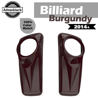 Advanblack 8'' Saddlebag Speaker Lids BILLIARD BURGUNDY For Harley Touring 14+