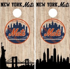 New York Mets Cornhole Wrap MLB Game City Skyline Skin Vinyl Decal CO931