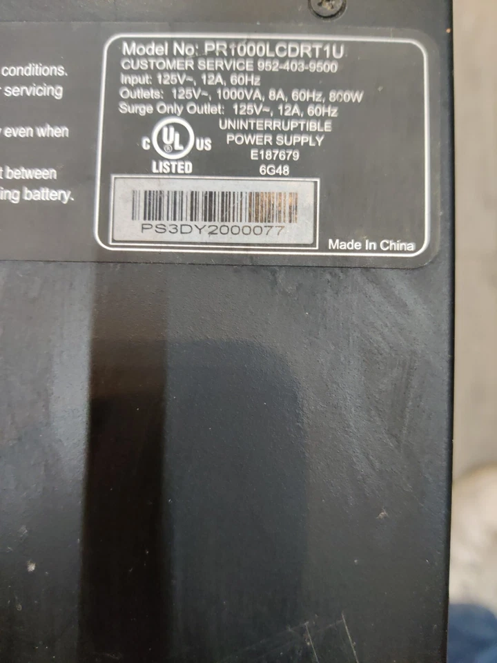 CyberPower PR1000LCDRT1U Smart App 1000 VA / 800 W Sine Wave 1U RT LCD UPS - Image 2 of 3