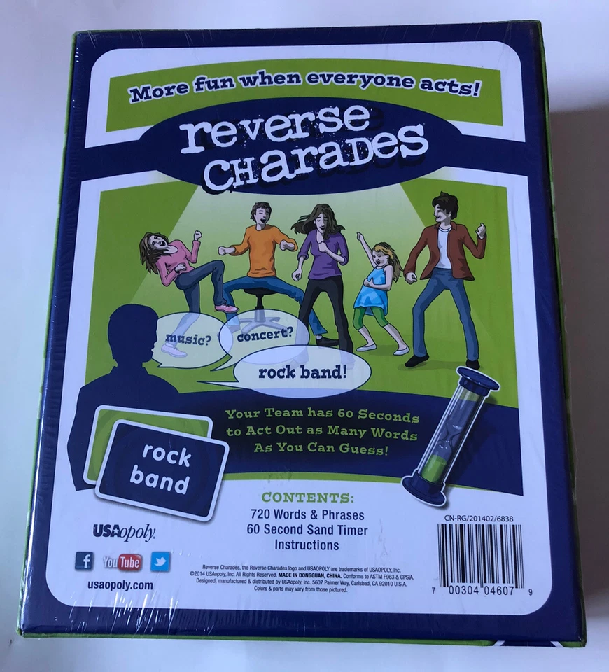 Reverse Charades 2015 Game USAOpoly Brand New Sealed - Image 2 of 2