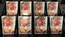 (x25 Lot) Kenya Huggins 2022 Bowman Draft #140 1st Bowman Cincinnati Reds Rookie