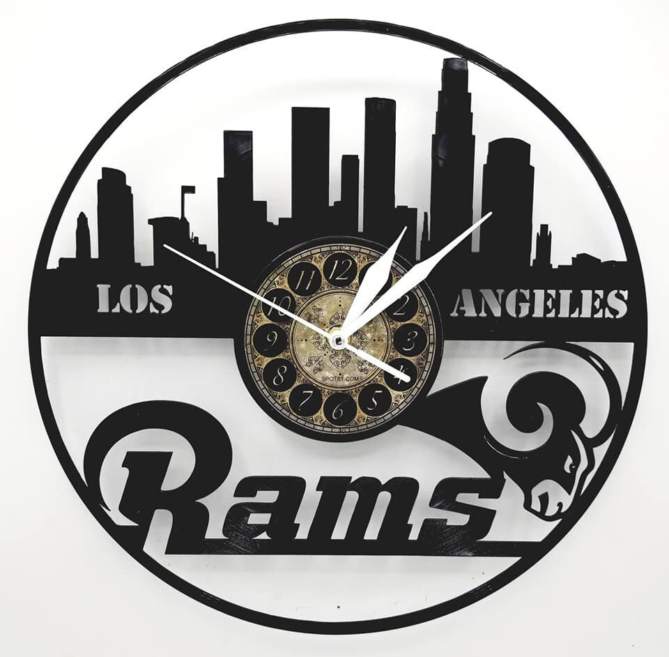 Orologio in vinile Los Angeles Rams