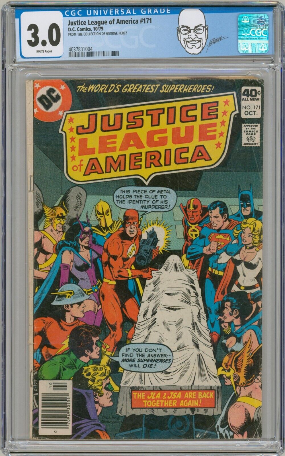 George Perez Personal Collection Copy CGC 3.0 JLA #171 JSA Superman Batman Flash