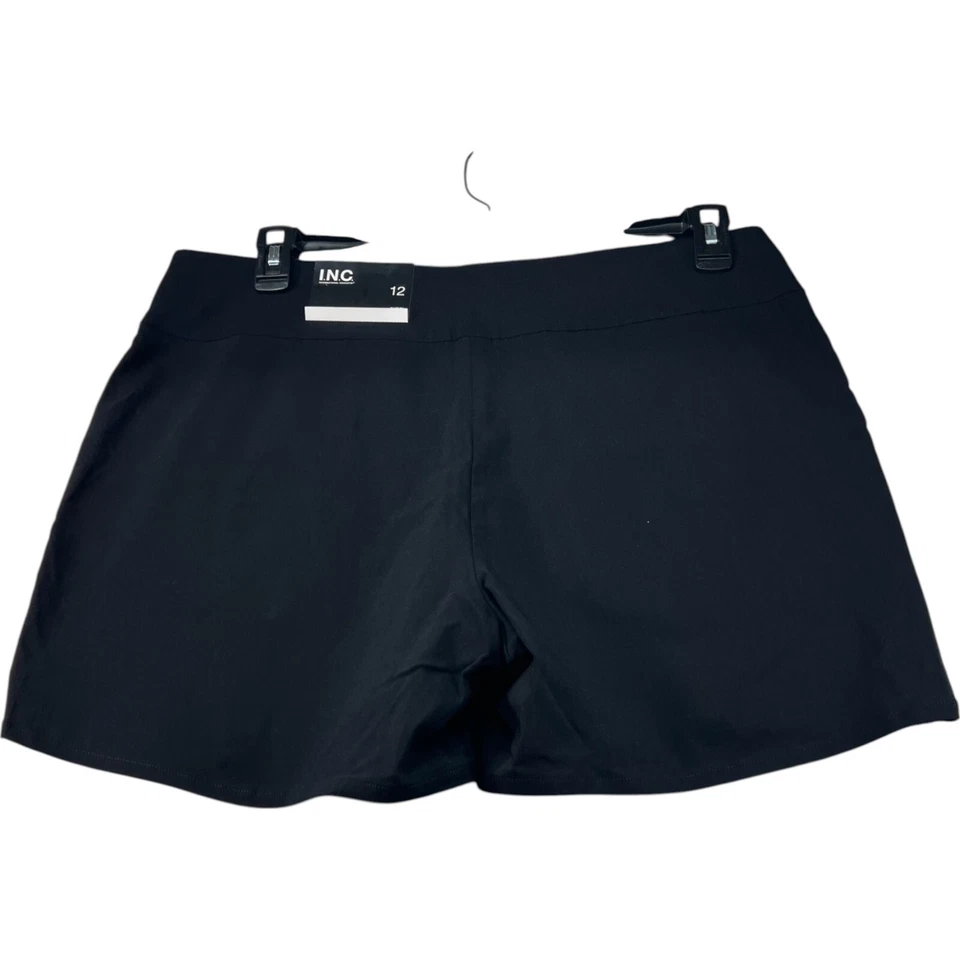 Pantalones Cortos Pull On International Concepts Para Mujer Talla 12 Negros Bolsillos Curvilíneos Nuevos Foto 2 de 4