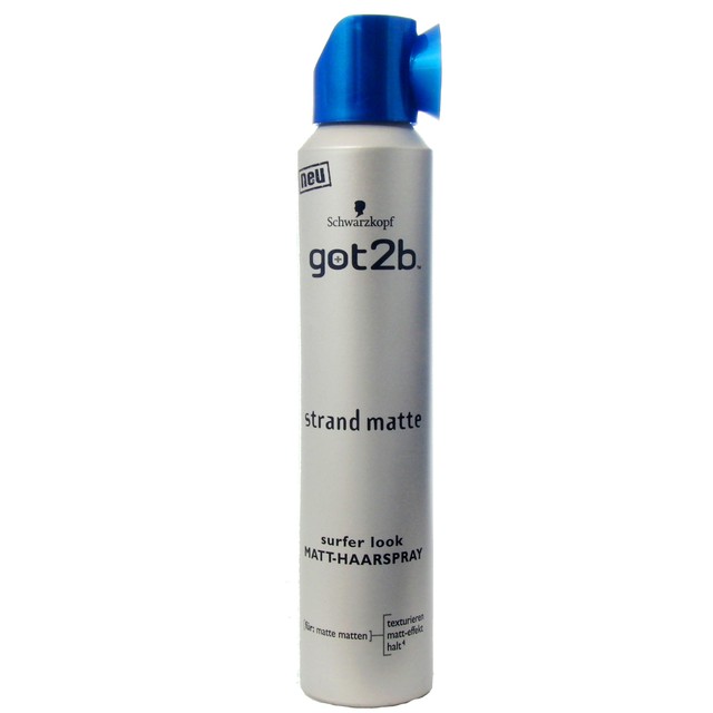 200ml schwarzkopf got2b strandmatte surfer look matt haarspray style