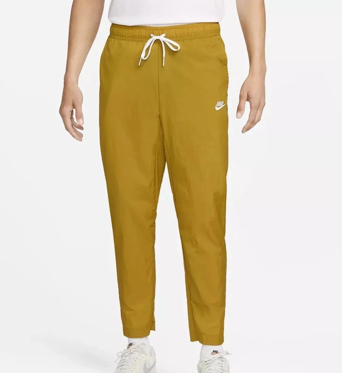 Nike Club Men's Lightweight Woven Pants FB7406 716 Yellow Mustard Sizes M, L, XL
