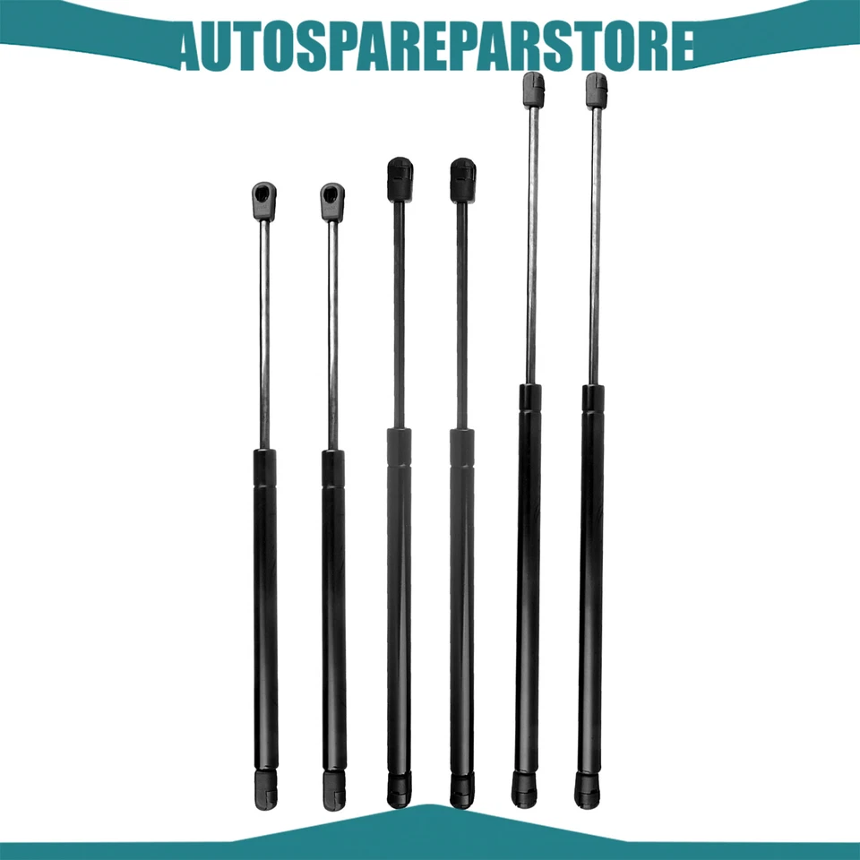 Juego de 6 soportes de elevación de 2 capós 2 ventanas 2 puertas traseras para Hyundai Santa Fe 2001-2006 Foto 2 de 4