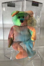 Ty Beanie Bear Garcia 1993 - Multicolor - Authenticated w/ Certificate, Incl Box