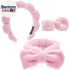Headbands for Women - Spa Headband and Wristband Set - Headband for Washing Face
