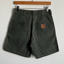 Carhartt green work wear carpenter shorts