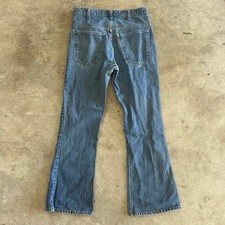 Vintage 70s Levi's Orange Tab 646 Flared Denim Jeans Size 30X28