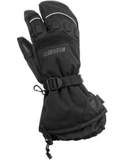 Castle X Platform 3-Finger Mens Snowmobile Mittens Black