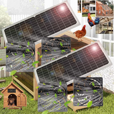 2X 30W Solar Powered Fan for Shed,Chicken Coop,Greenhouse Waterproof Exhaust Fan
