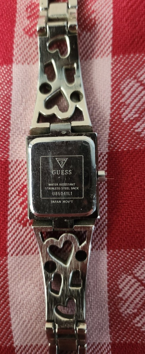 GUESS Women’s Wrist Watch U85041L1 Silver With Hearts And Crystals Petite Wrist GUESS Women main image 2