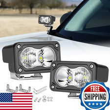 LED Pods Lights Ditch Light 3 Inch 40W Off Road Spot Flood White Combo