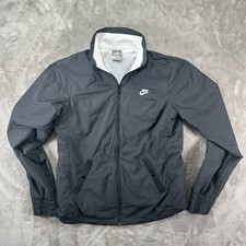 Vintage Nike Track Jacket Womens Medium Black Full Zip Y2K