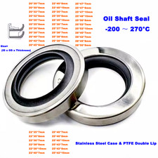 High Temp Oil Seals PFEE Rotary Shaft Seal Double Lip 20 30 7mm - 28 50 8mm