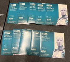Lot of 10 ESET NOD32 Antivirus 2014 DVD 1 PC 1 Year w/ License Keys