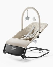 Electric Baby Bouncer Seat 3-in-1 Infant  Rocker Chair Khaki Portable 0-12