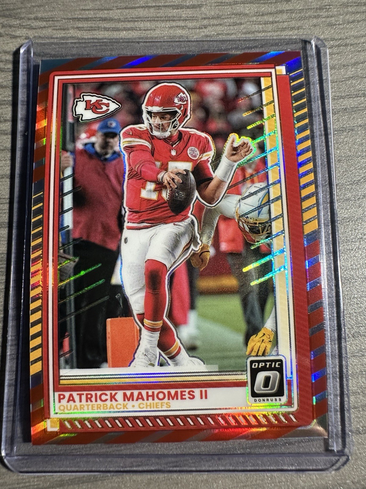 2025 Donruss Optic Football Patrick Mahomes II Freedom Stripe Prizm #40