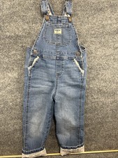 OshKosh B'gosh Toddler Girls Floral Lined Denim Overalls - Size 4T