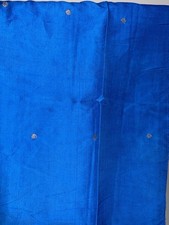 Women  s Royal Blue Dupatta Scarf With Gold Accents