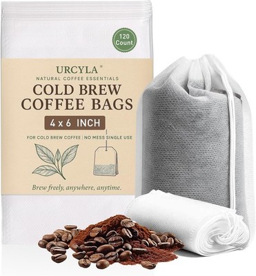 Cold Brew Bags, 120 Count Brew Coffee Filter Bags, 4 * 6 Inch Fine Mesh