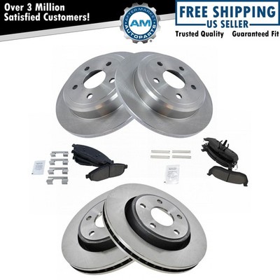 Front & Rear Ceramic Brake Pad & Disc Rotor Kit for Jeep Grand Cherokee