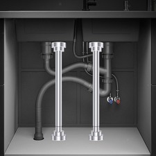 2 Pcs Under Counter Sink Brackets Repair Kit 40cm to 55cm