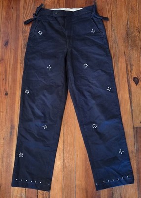 Bode X Marcus Paul Studded Side Tie Trousers
