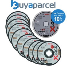 Bosch PRO X-LOCK 10 Piece Standard for Inox Disc 125 x 22.23mm Straight Cut +Tin