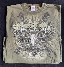 Mossy Oak Camo Deer Skull T-Shirt Y2K Graphic Size XL