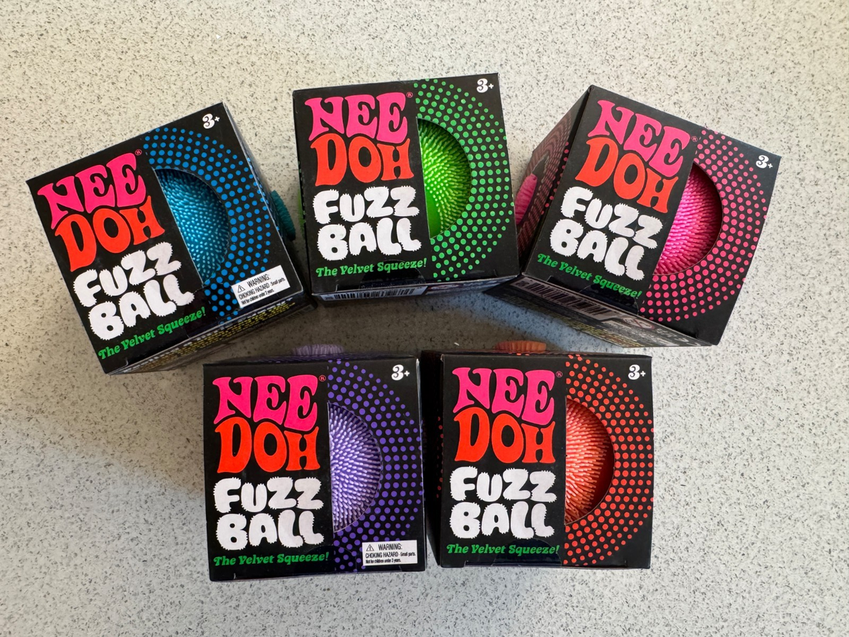 NeeDoh Fuzzball Velvet Squeeze Pick Your Color TikTok Viral Fidget
