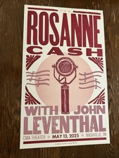 Rosanne Cash W/ John Leventhal Hatch Show Print Poster CMA Nashville TN 5/13/25