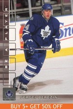 Sergei Berezin #188 2001-02 Be a Player Memorabilia Toronto Maple Leafs Hockey
