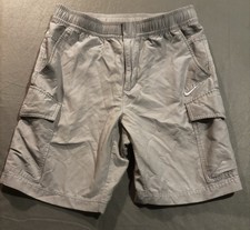 Vintage Nike Cargo Y2K Shorts Men s Medium Gray Snap Pocket Swoosh