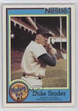 1987 Topps Nestle All-Time Dream Team Food Issue Duke Snider #33 HOF 1md