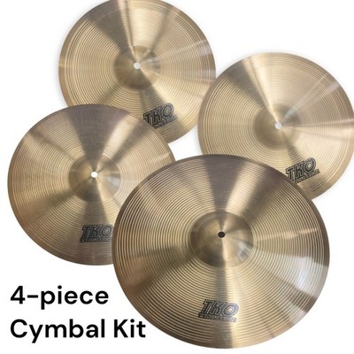 TKO Percussion 4-piece Cymbal Set 14'' Hi Hat 16'' 18'' Crash