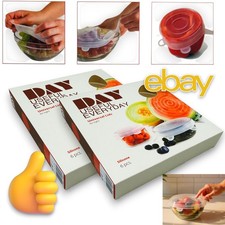 12 St. Silikondeckel Frischhaltedeckel Abdeckung wiederverwendbar dehnbar Haube