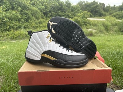 Nike Air Jordan Retro 12 Royalty Taxi White/Black/Gold, Size 11, CT8013-170