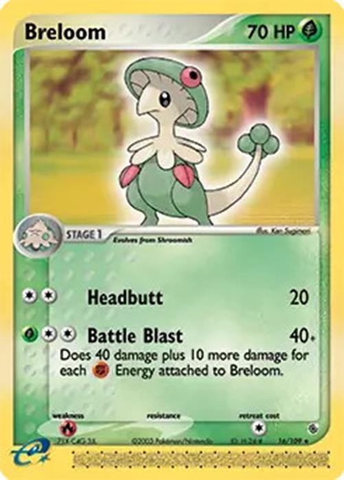 Breloom - 16/109 - Pokemon Ex Ruby & Sapphire Card NM